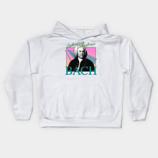 Johann Sebastian Bach - Retro 80's Neon Synth Band Kids Hoodie